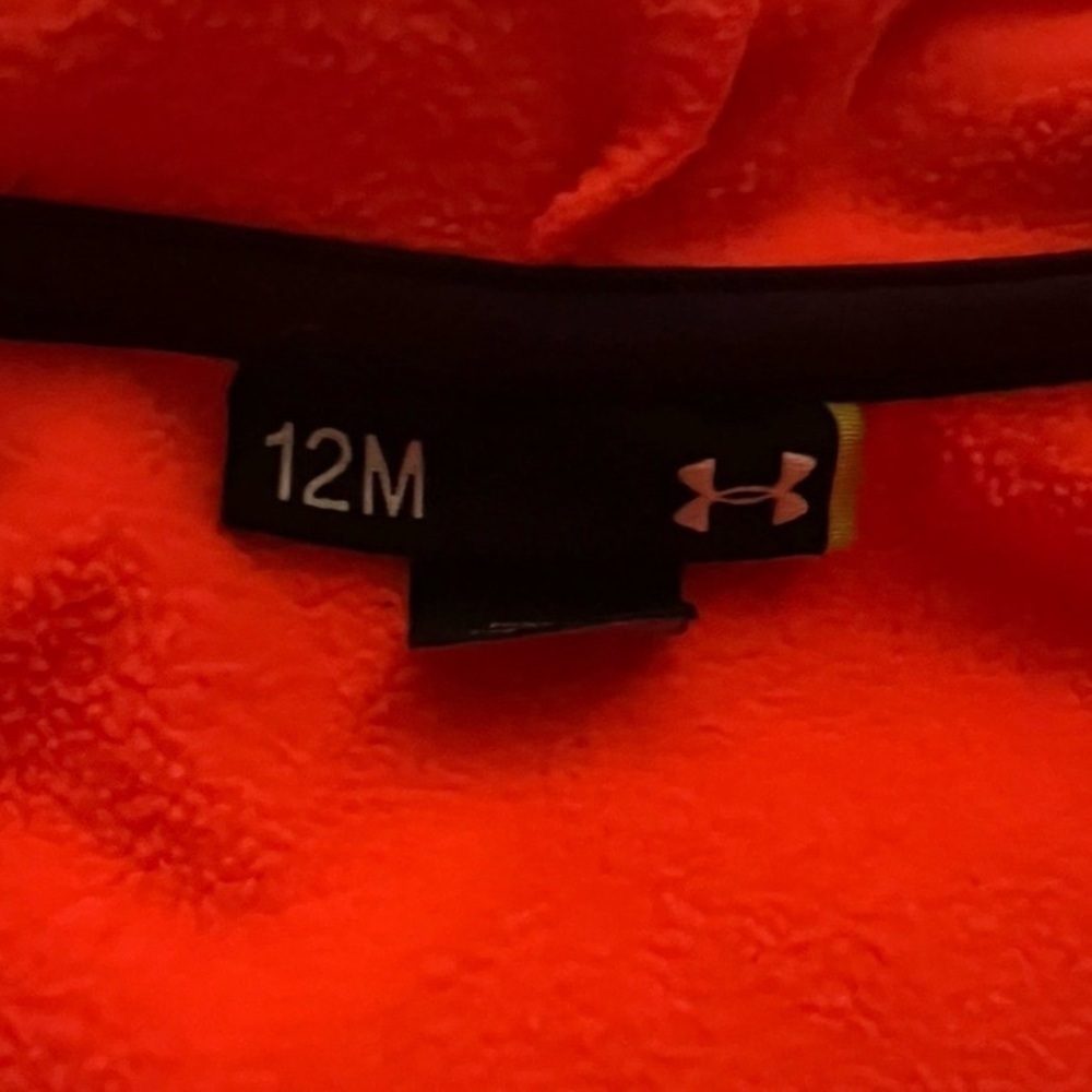 Under Armour Baby Hoodie 12M Orange Fleece Zip Up Infant Boys Girls - Picture 3 of 3